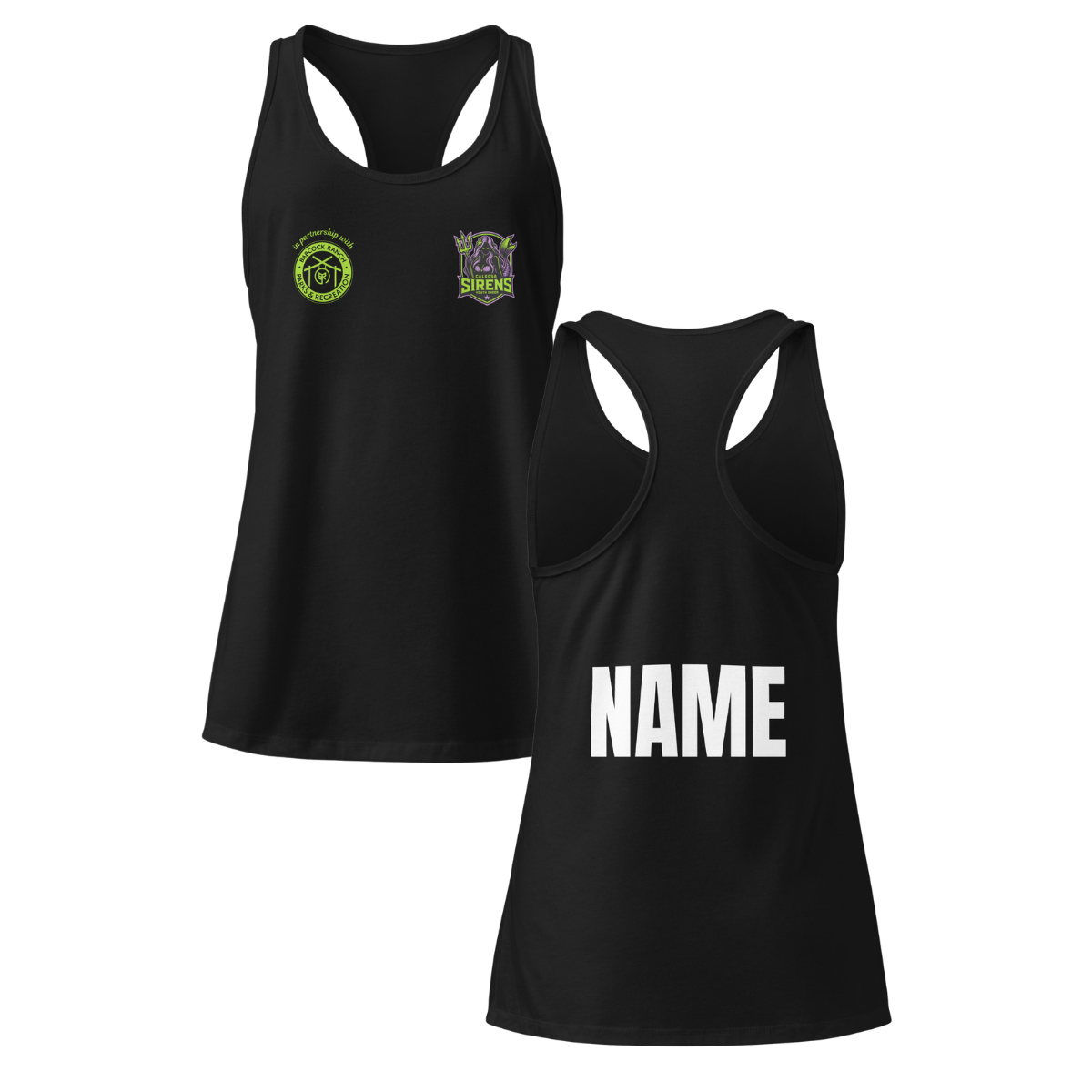 Personalizable - Women's Caloosa Sirens Next Level Racerback Tank Top