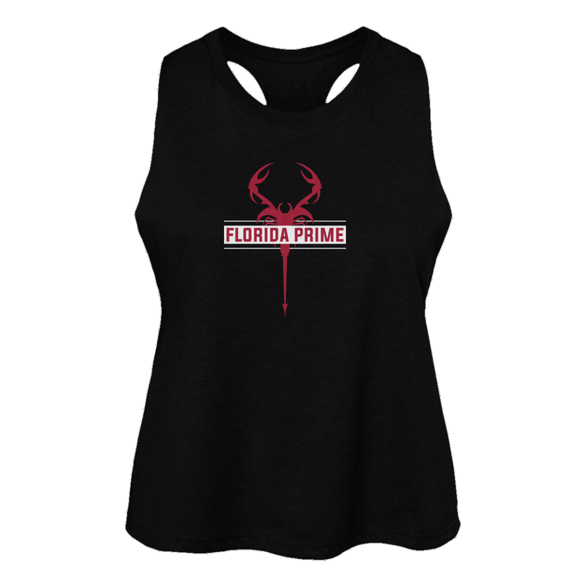 Women's Florida Prime Lacrosse Bella + Canvas Racerback Crop Tank