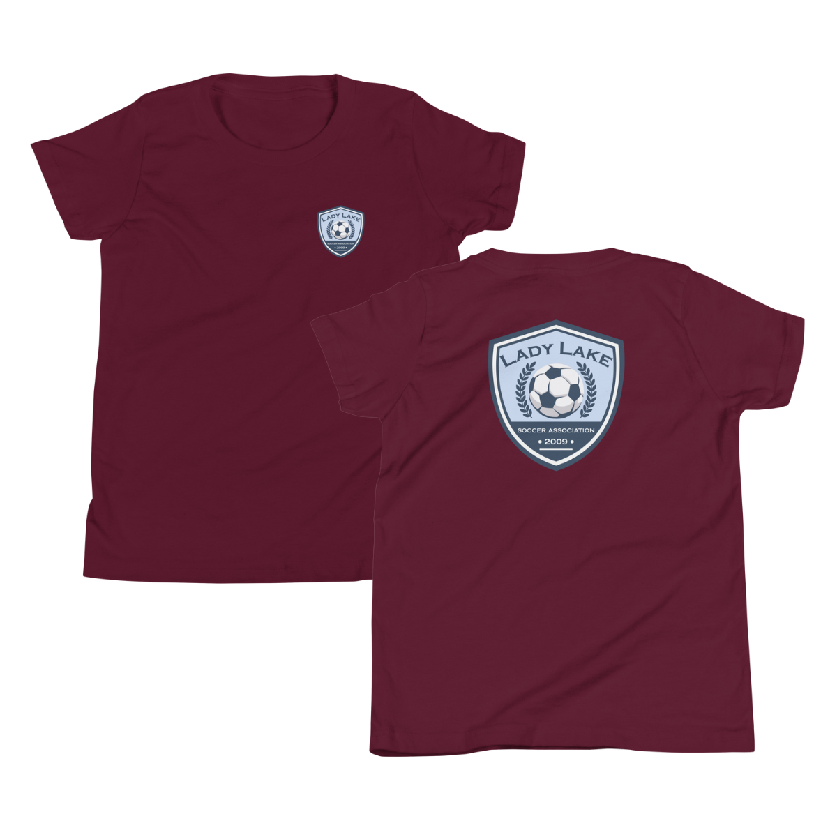 Youth Lady Lake Soccer Association Bella + Canvas Staple Tee
