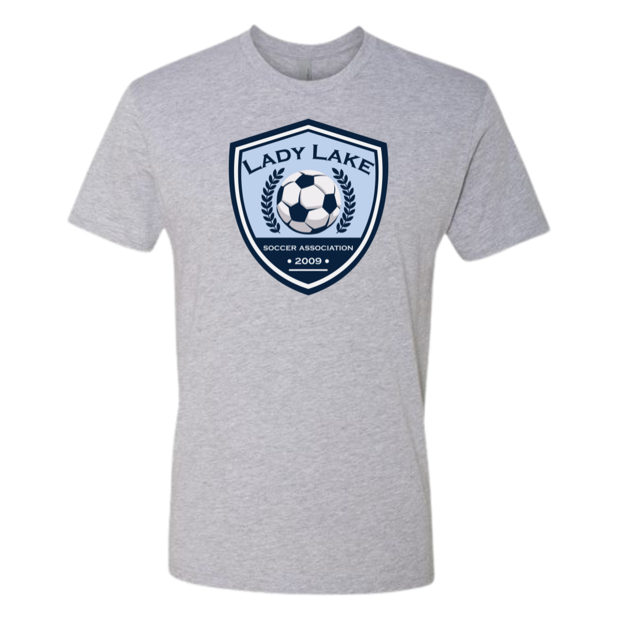 Adult Lady Lake Soccer Association Next Level Cotton T-Shirt