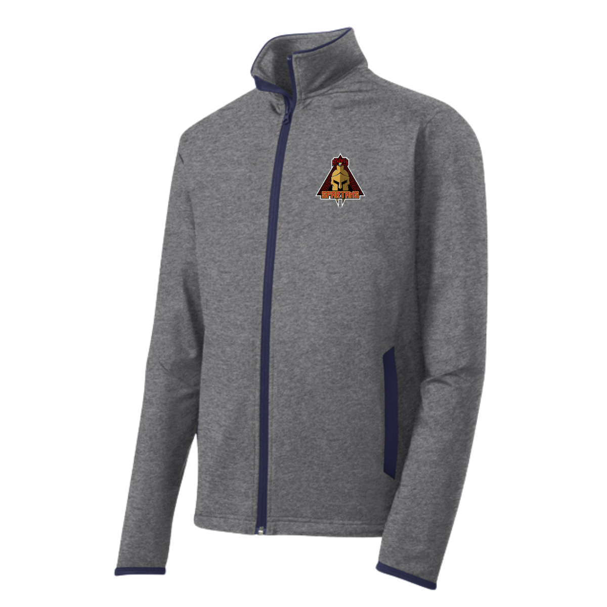 Adult Spartans Sport-Tek Sport-Wick Stretch Full-Zip Jacket