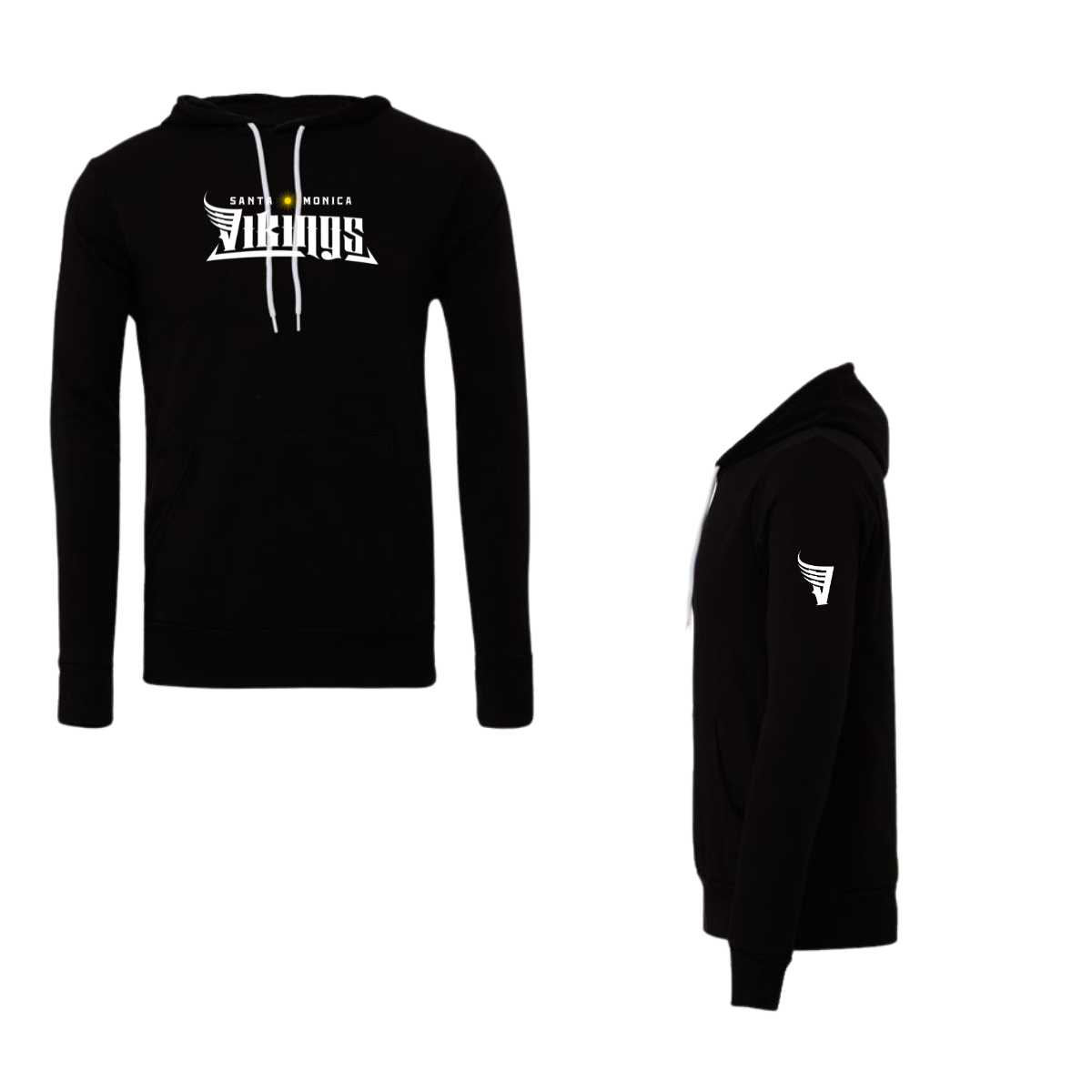 Adult Santa Monica Vikings Bella + Canvas Sponge Fleece Pullover Hoodie
