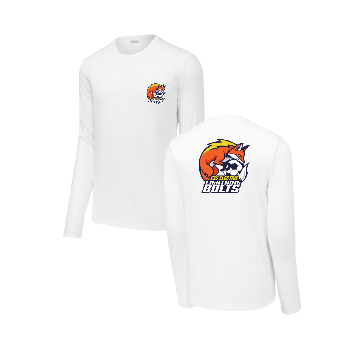Adult Lightning Bolts Sport-Tek Posi UV Pro LS Tee