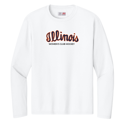 Adult Illinois Hockey Team A4 Cooling Performance LS