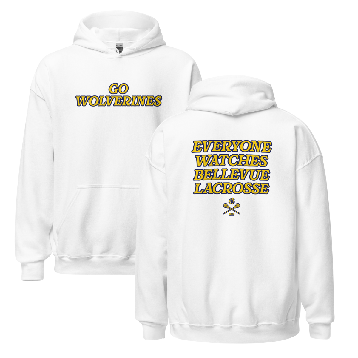 Adult Bellevue Lacrosse Gildan Heavy Blend Hoodie
