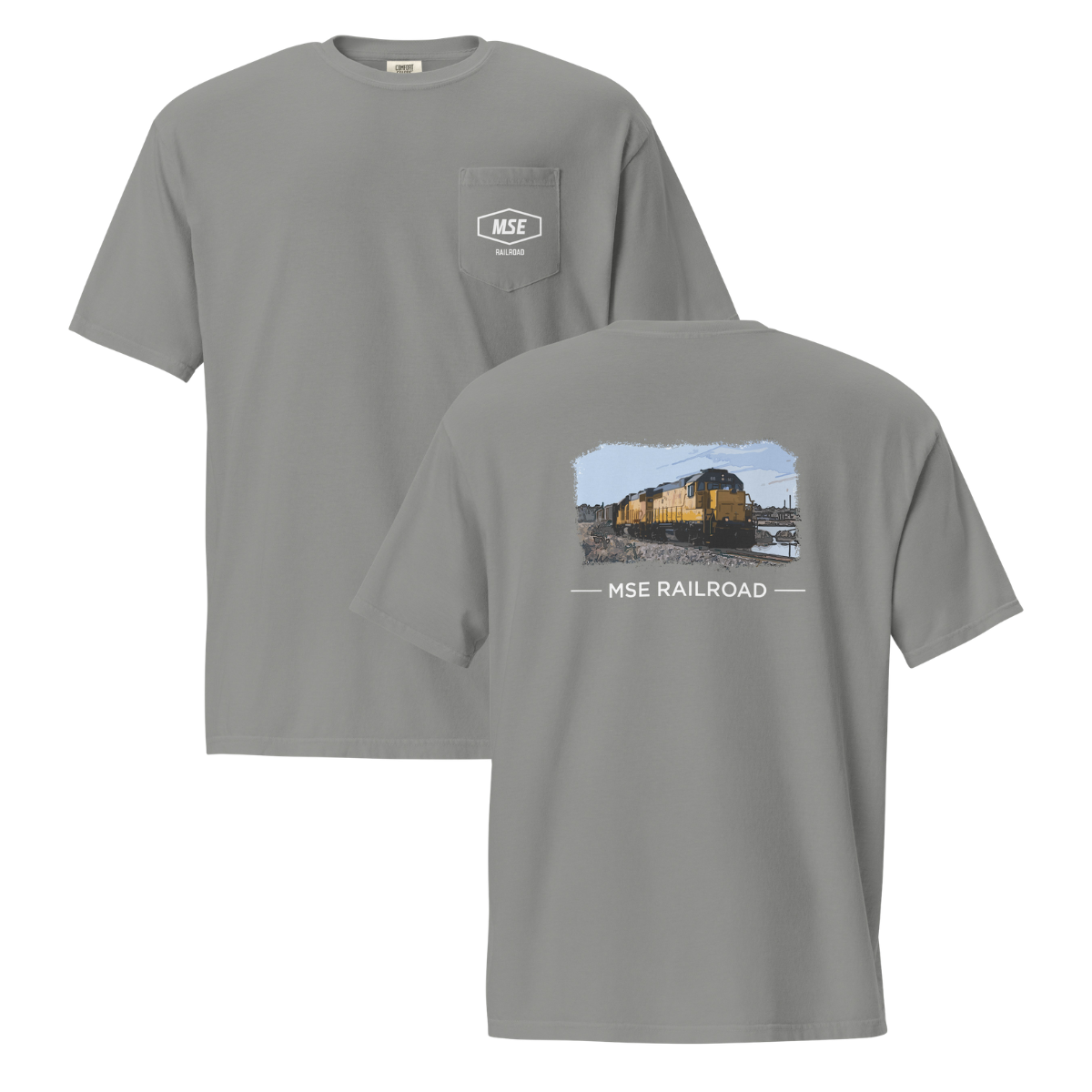 Adult Mississippi Export Railroad Comfort Colors Garment-Dyed Pocket T-Shirt