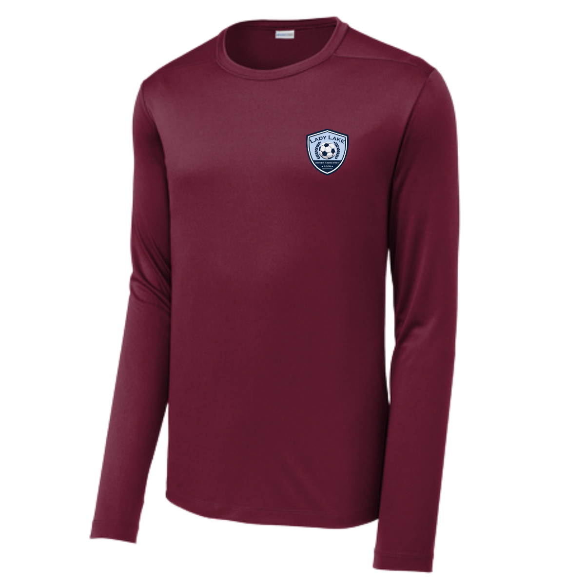 Adult Lady Lake Soccer Association Sport-Tek Posi UV Pro LS Tee