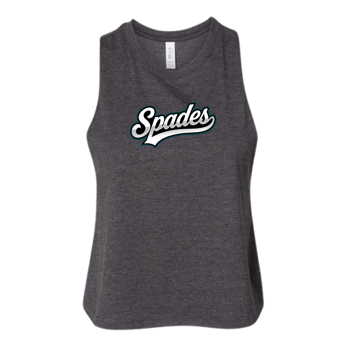 Women's South Bay Spades Bella + Canvas Racerback Cropped Tank