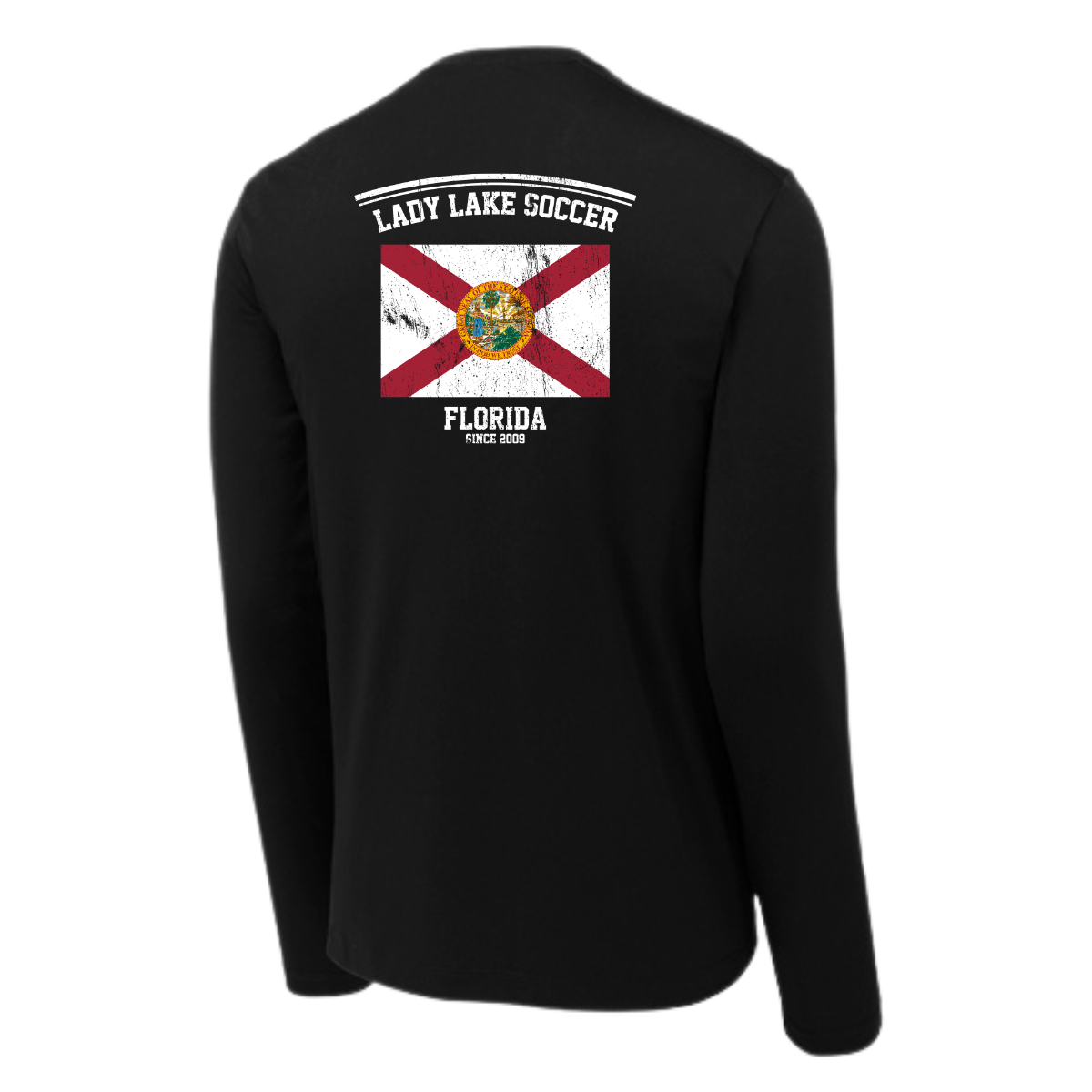Adult Lady Lake Soccer Association Sport-Tek Posi UV Pro LS Tee