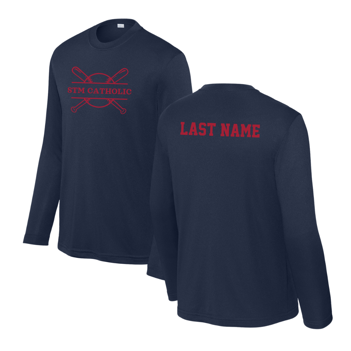 Personalizable - Adult STM Baseball Warm-Up Shirt Long Sleeve