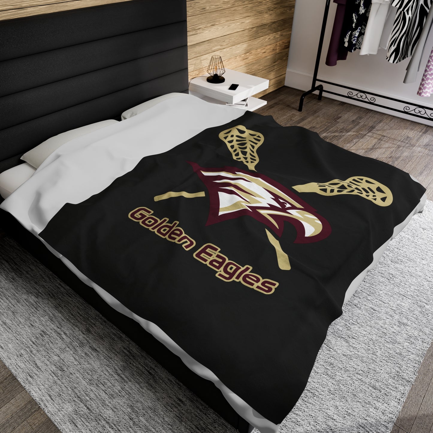 Maple Mountain Youth Lacrosse Velveteen Plush Blanket