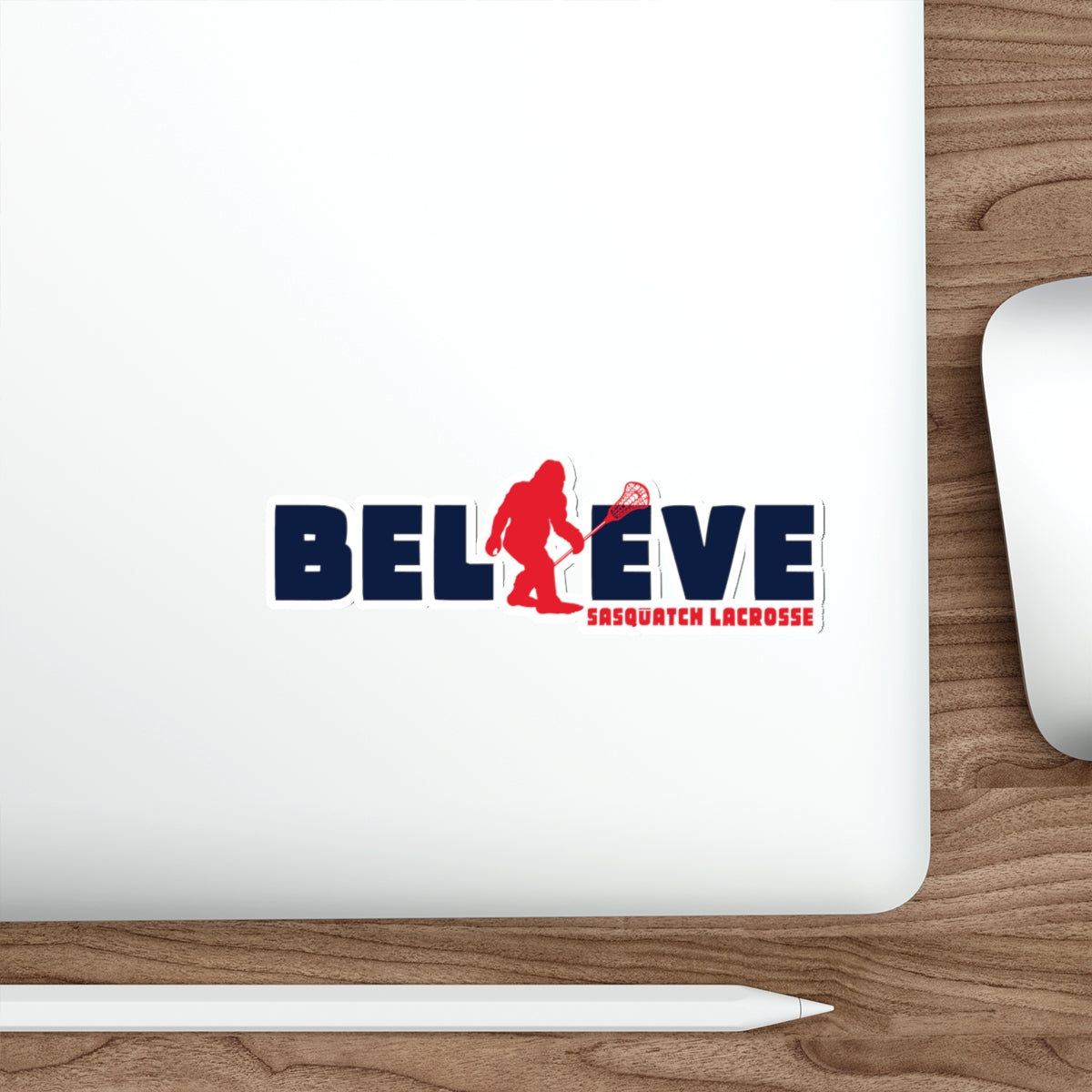 Sasquatch Lacrosse Die Cut Sticker