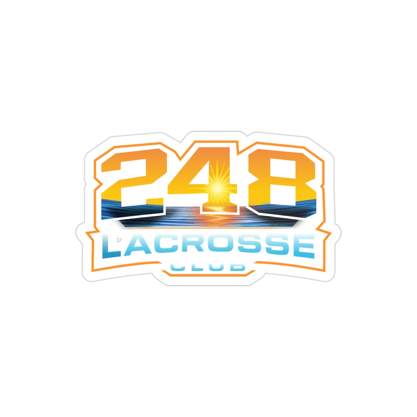 248 Lacrosse Transparent Outdoor Sticker