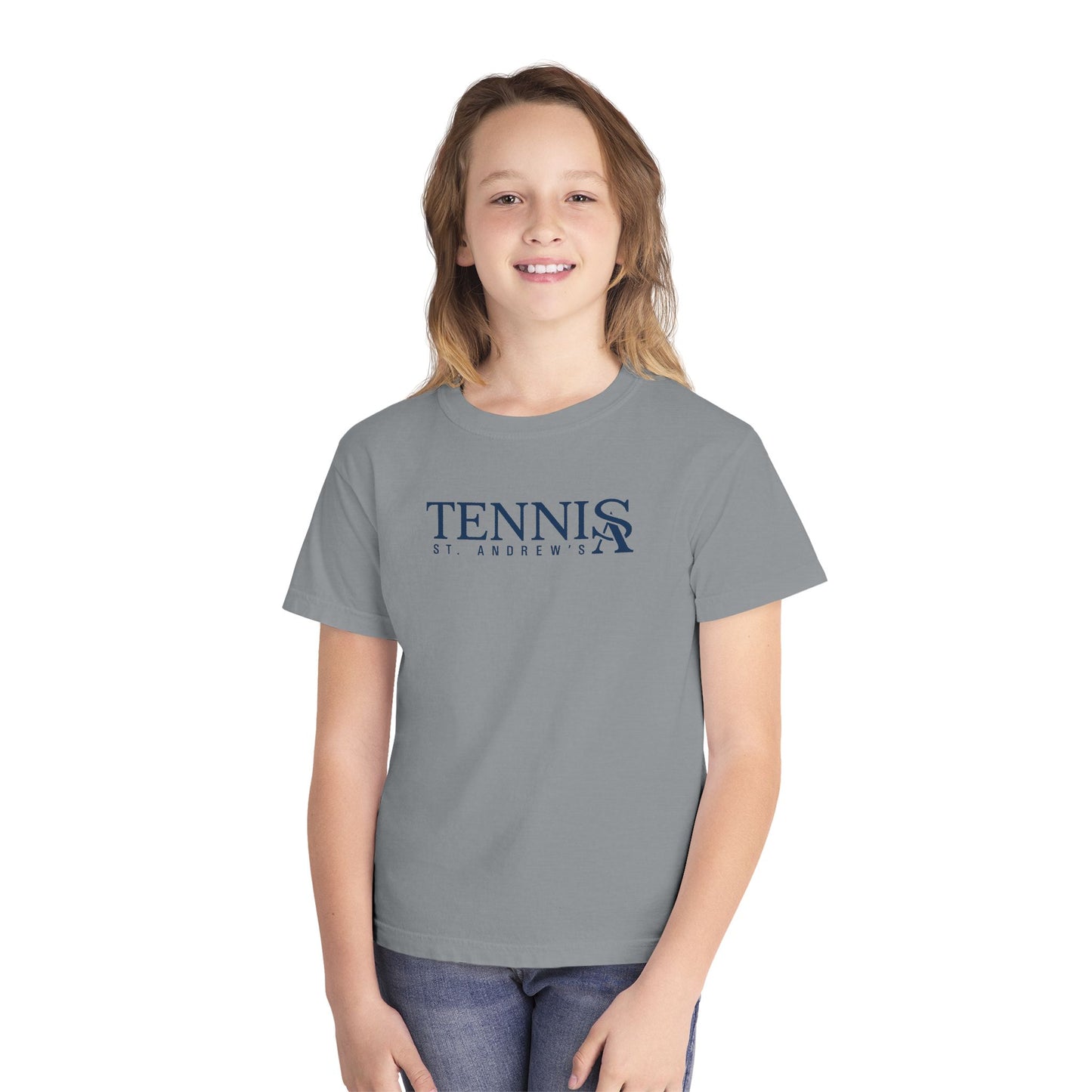 Youth Saints Tennis Comfort Colors Garment Dyed T-Shirt