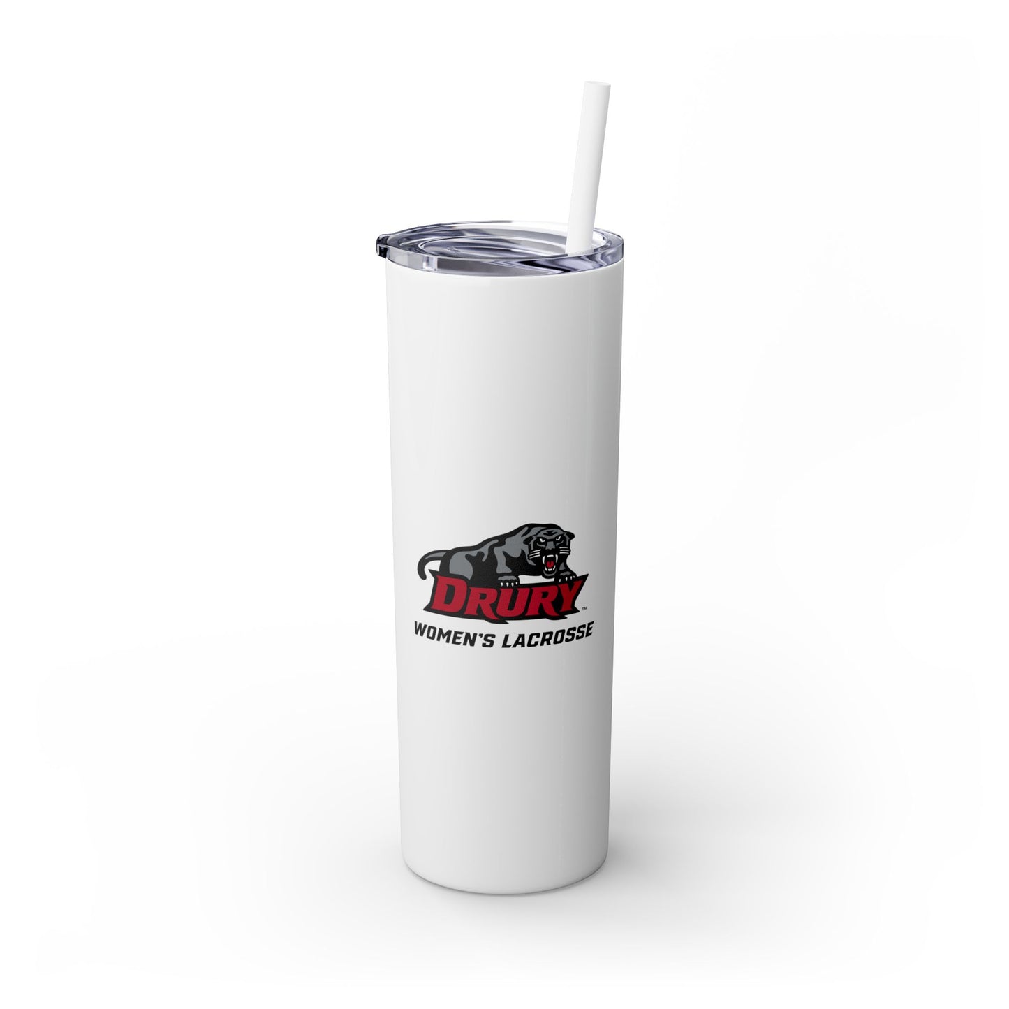 Drury Lacrosse 20oz Skinny Tumbler with Straw