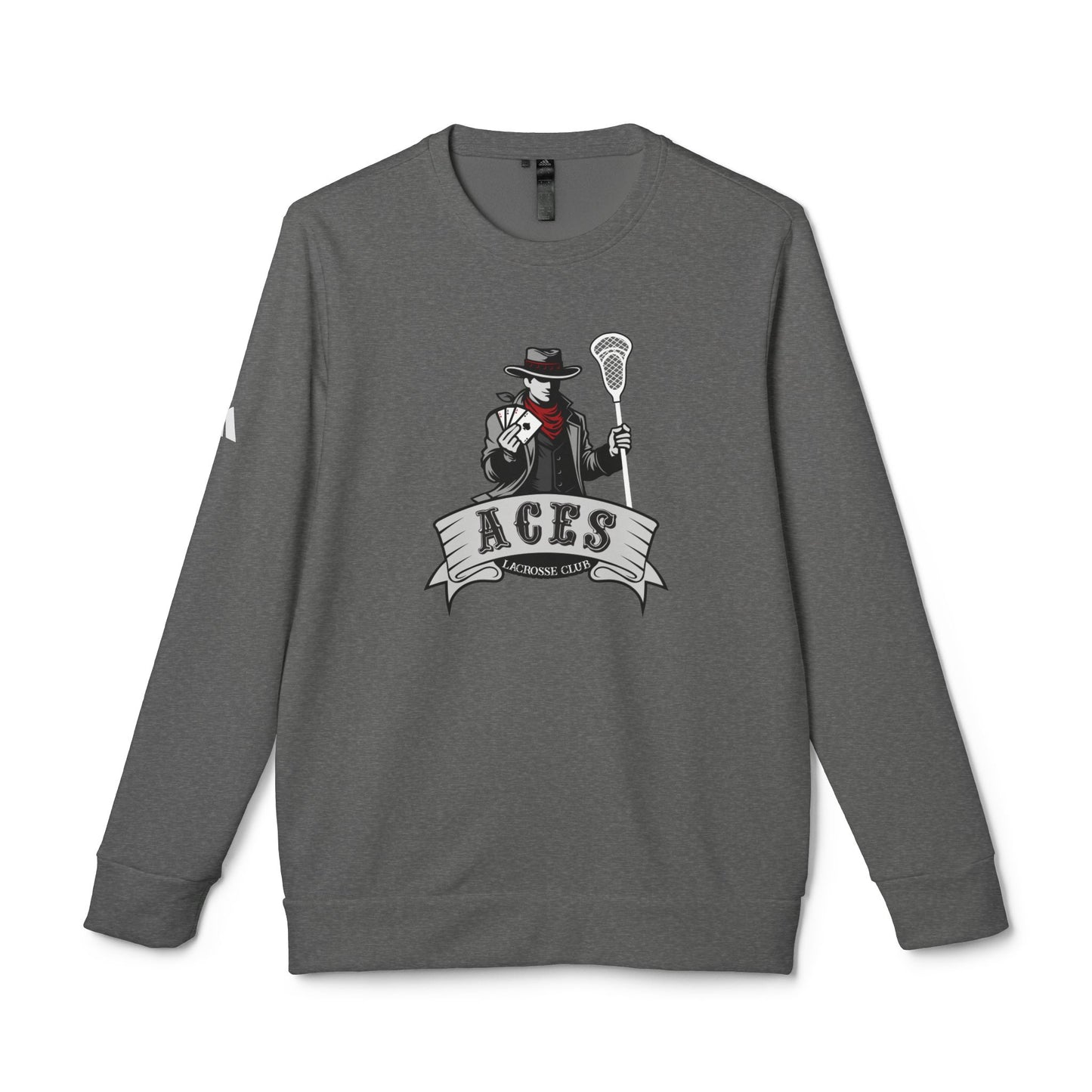 Adult Aces Lacrosse Adidas Fleece Crewneck Sweatshirt