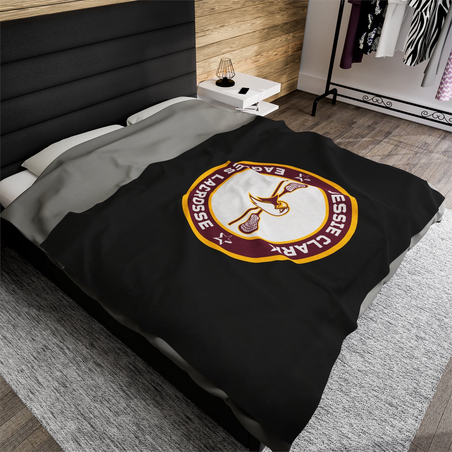 JCMS Lacrosse Velveteen Plush Blanket (60" x 80")