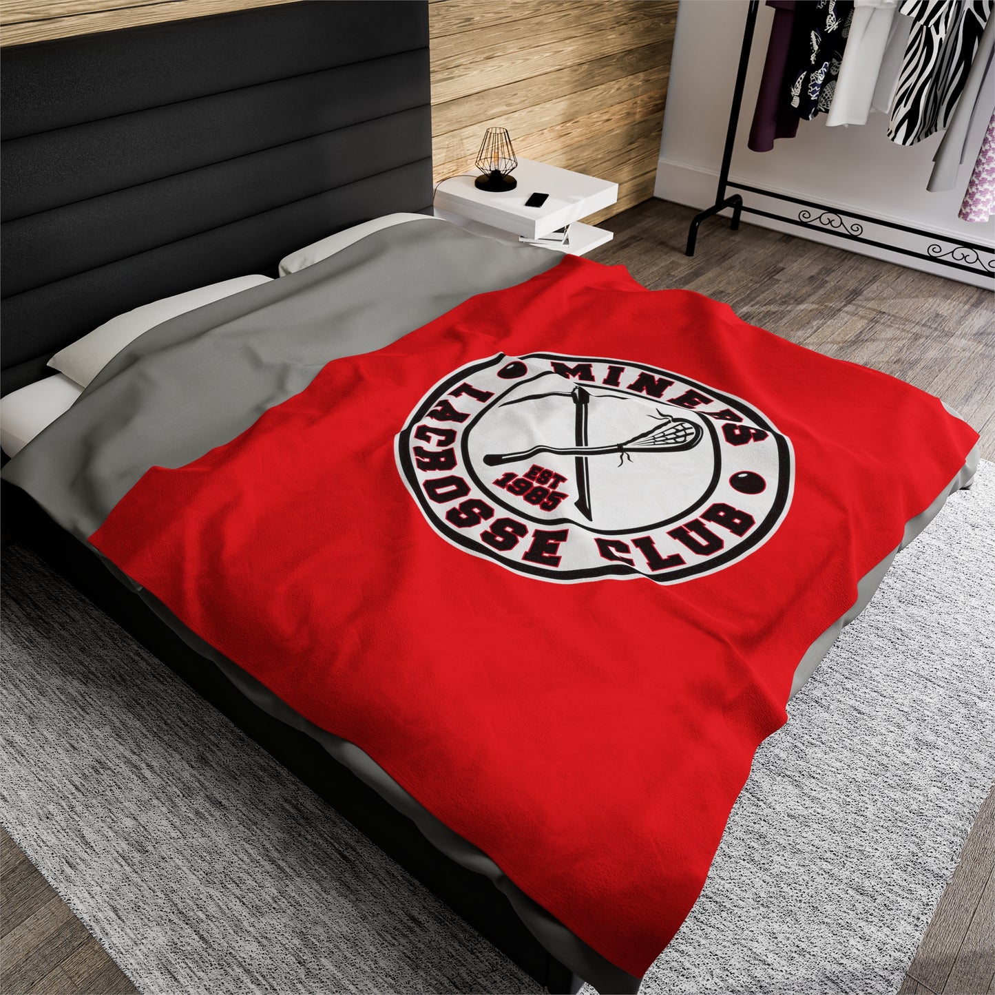 Edmonton Miners Velveteen Plush Blanket