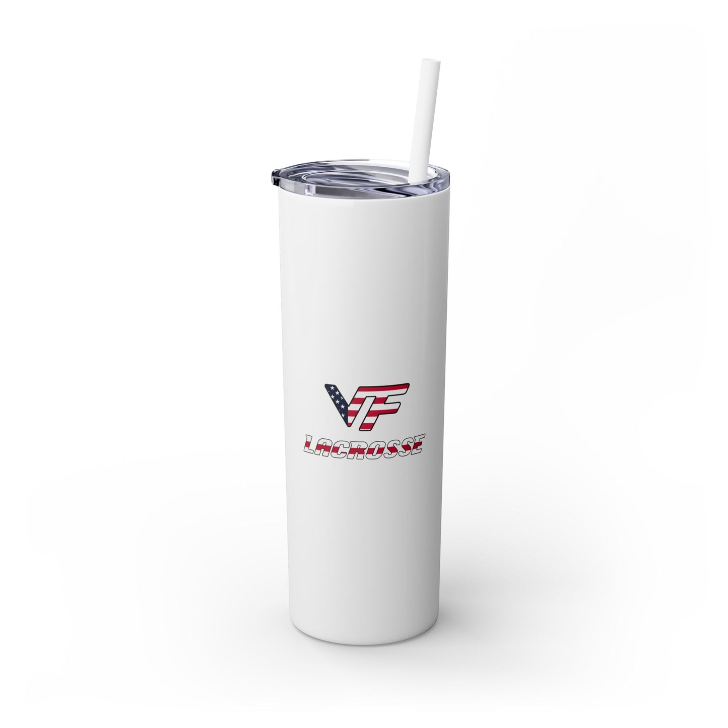 Vallivue Lacrosse Skinny Tumbler with Straw (20oz)