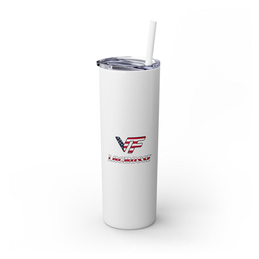 Vallivue Lacrosse Skinny Tumbler with Straw (20oz)