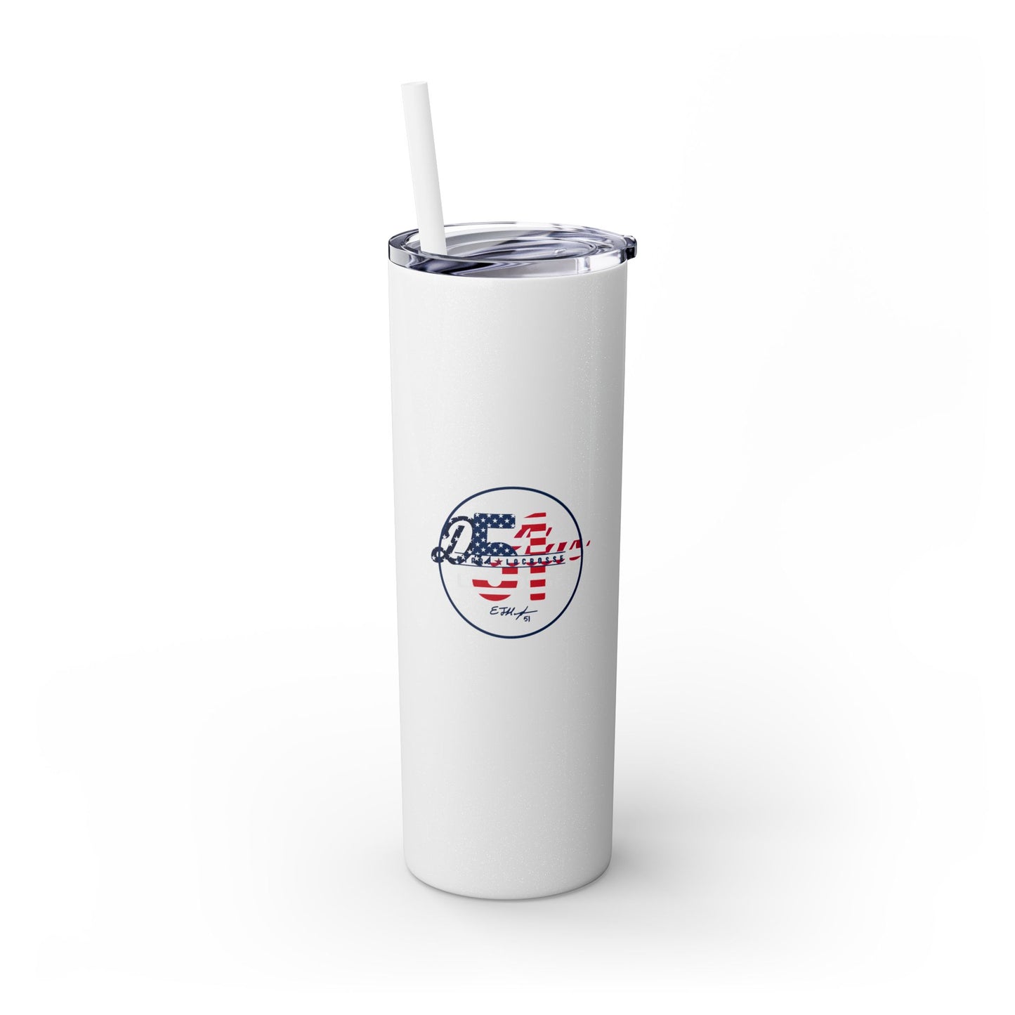 51 Stars Lacrosse Skinny Tumbler with Straw (20oz)