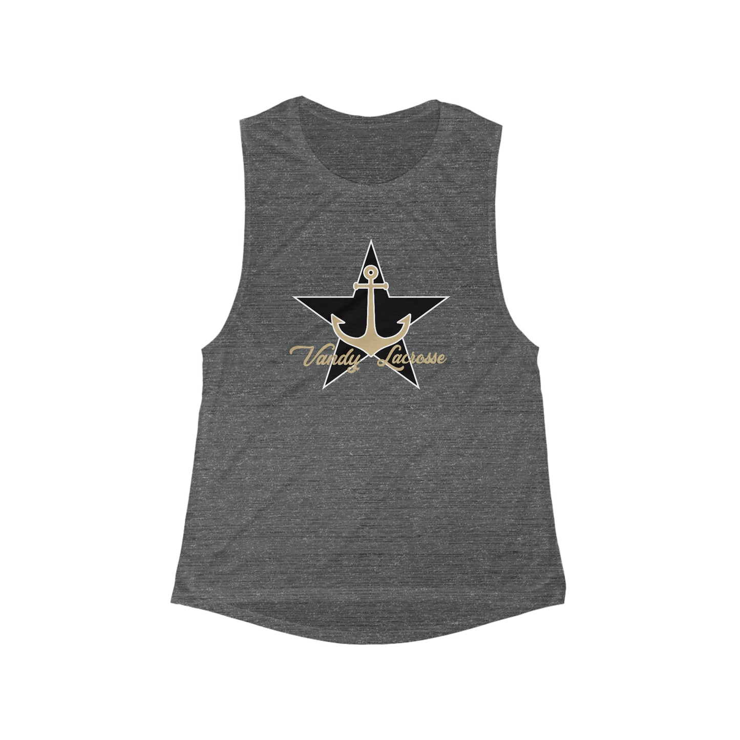 Women's Commodores Lacrosse Club Bella + Canvas Flowy Scoop Sport Tank