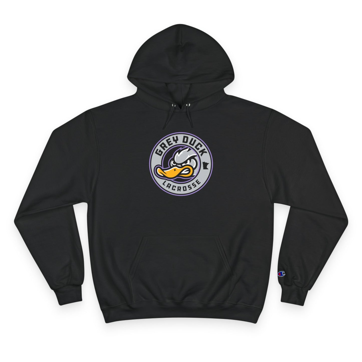 Adult Grey Duck Lacrosse Champion Hoodie
