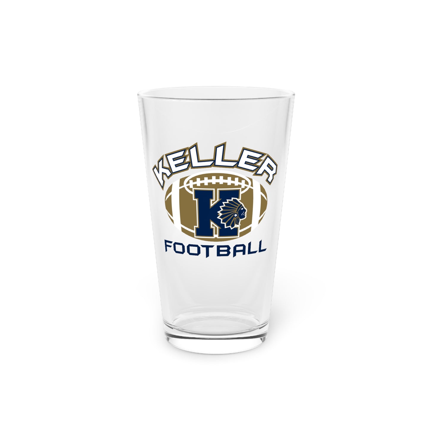 Keller Football Pint Glass