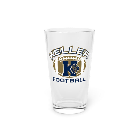 Keller Football Pint Glass