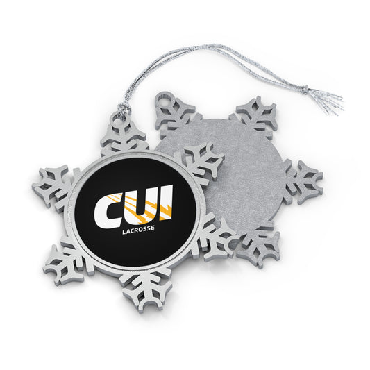 CUI Lacrosse Pewter Snowflake Ornament
