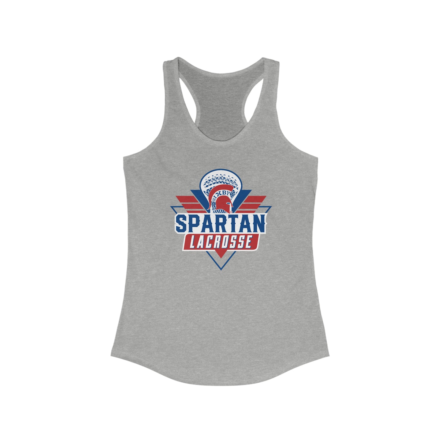 Women's Bixby Spartan Lacrosse Next Level Racerback Tank