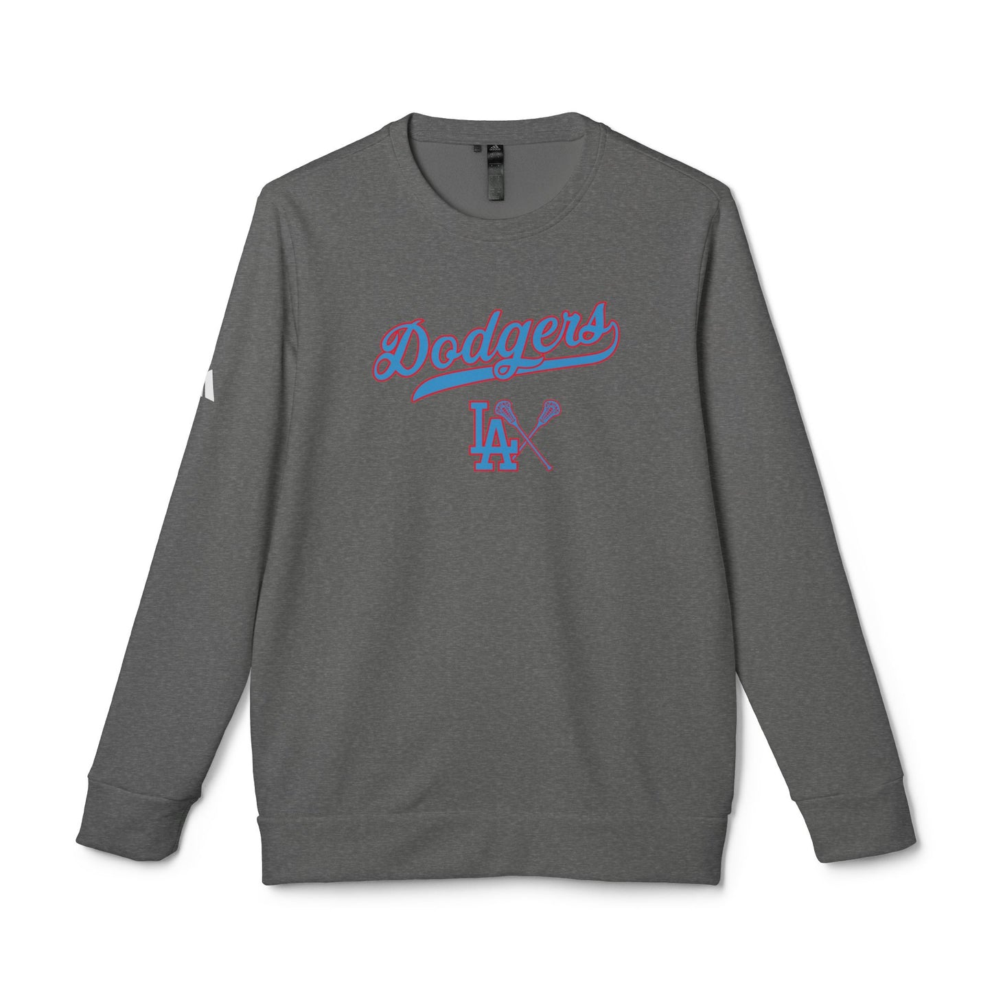 Adult Dodgers Adidas Fleece Crewneck