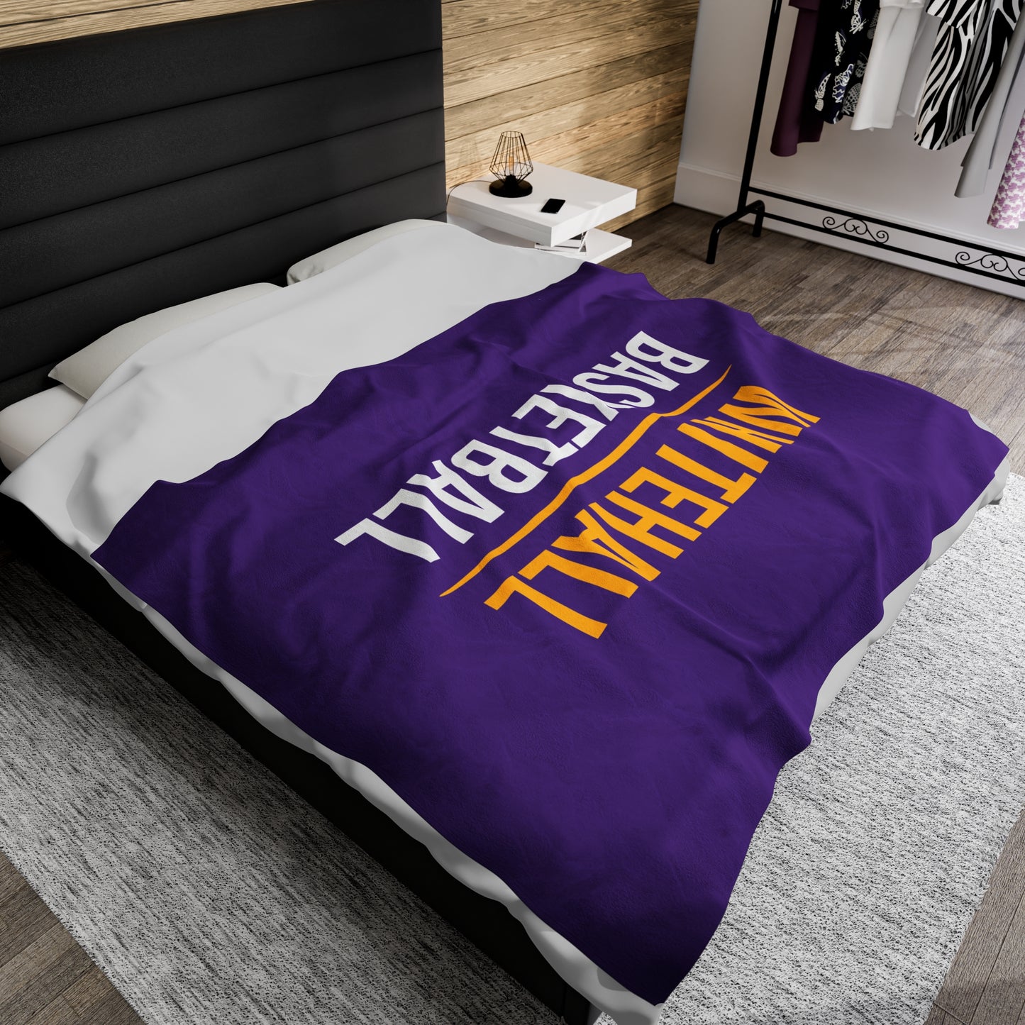 Whitehall Basketball Velveteen Plush Blanket (60" x 80")