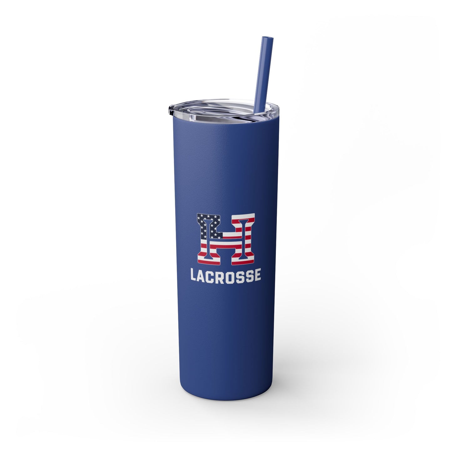 Hoyas Lacrosse Skinny Tumbler with Straw (20oz)