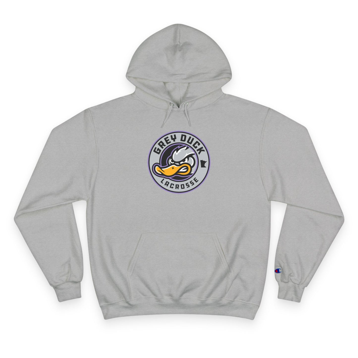 Adult Grey Duck Lacrosse Champion Hoodie