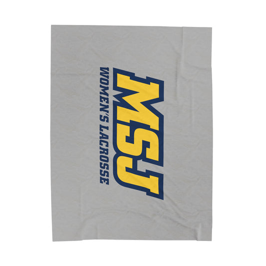 MSJ Lacrosse Velveteen Plush Blanket (60" x 80")