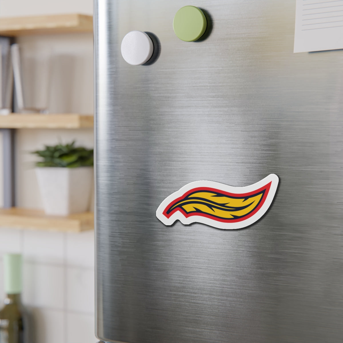 Mudhens Baseball Die-Cut Magnet