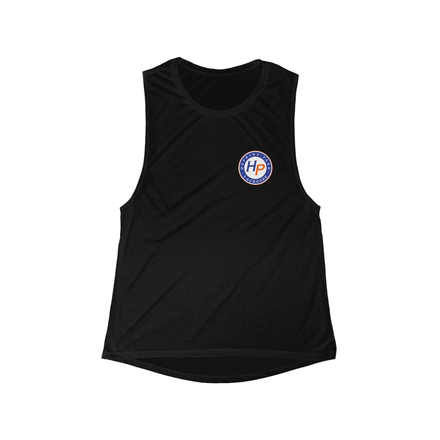 Women's Hopkins Lacrosse Bella + Canvas Flowy Scoop Muscle Tank