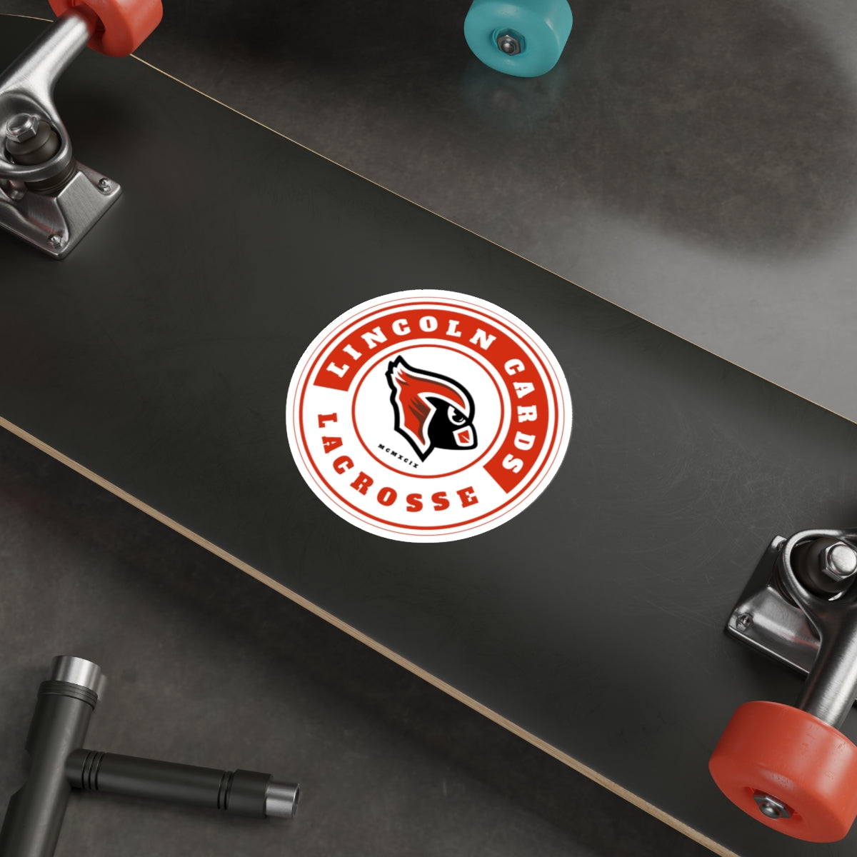 Lincoln Lacrosse Die-Cut Outdoor Sticker