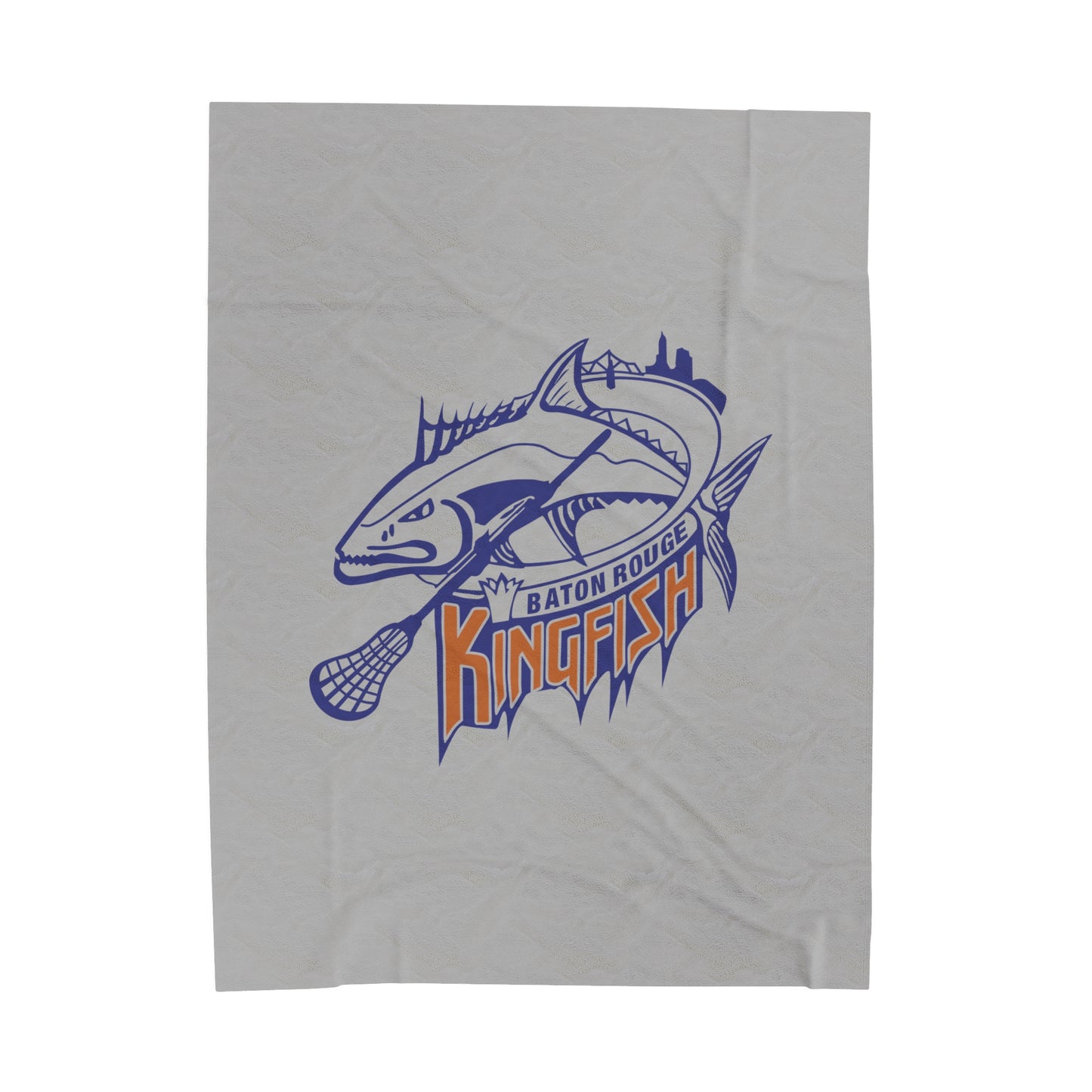 Kingfish Lacrosse Velveteen Plush Blanket
