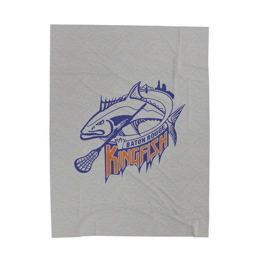 Kingfish Lacrosse Velveteen Plush Blanket