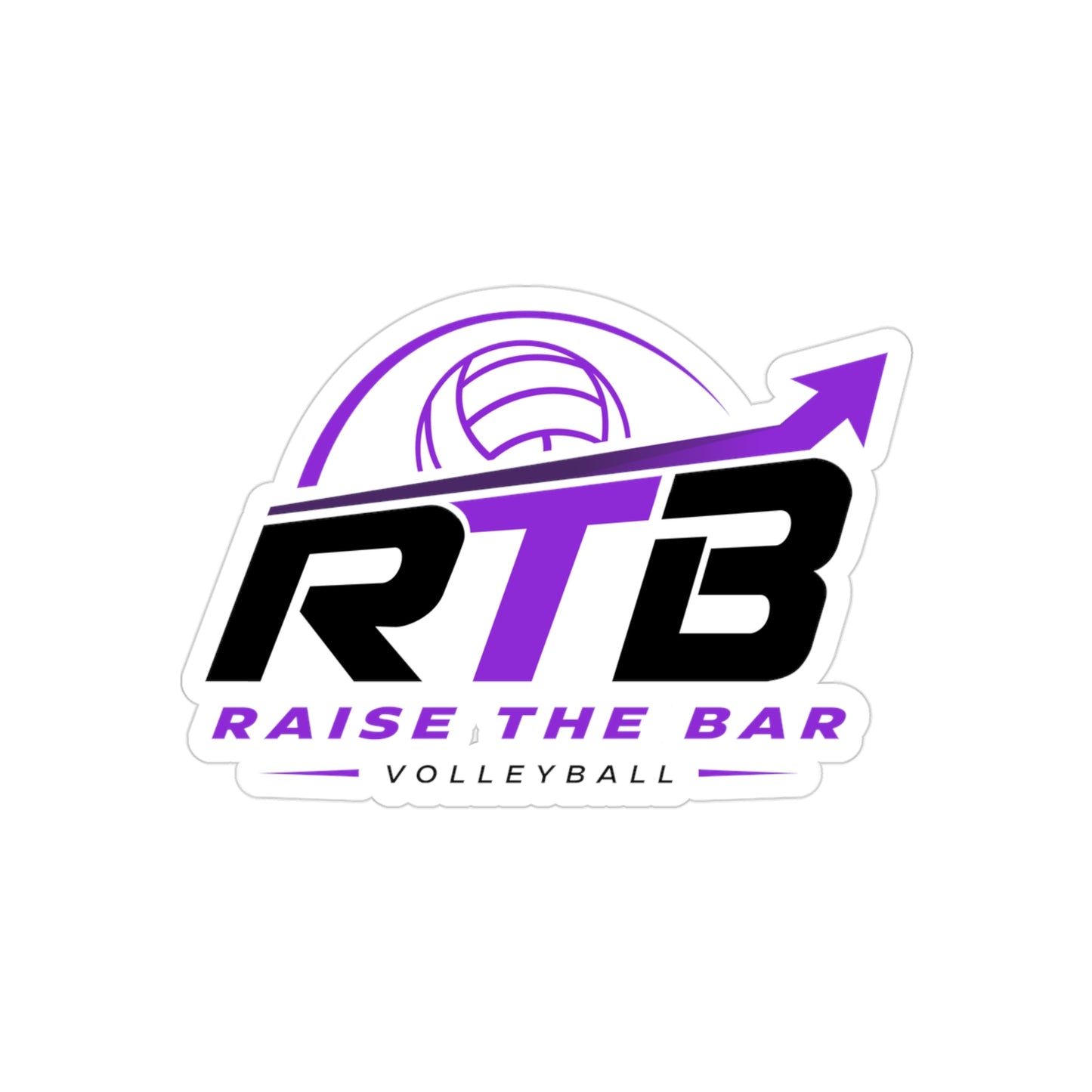 RTB Volleyball Transparent Die-Cut Outdoor Sticker