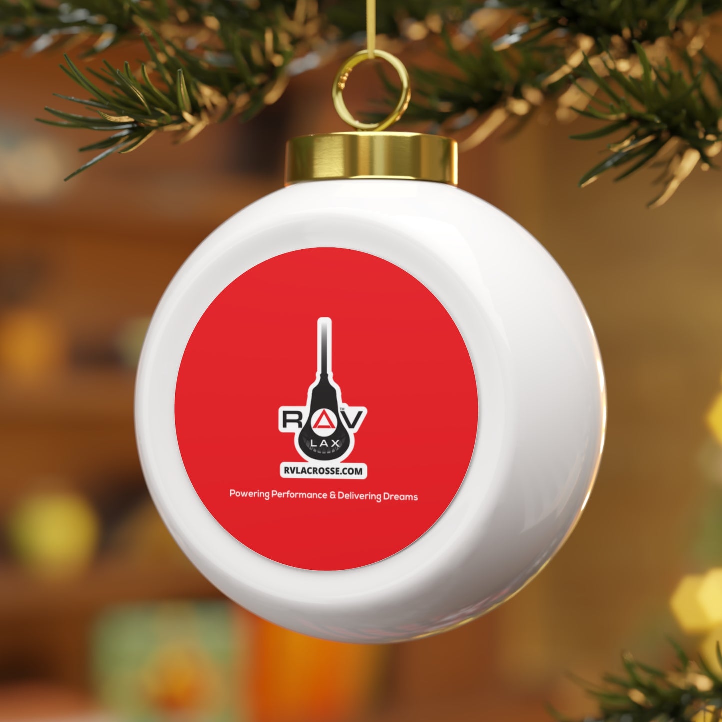 RV Lacrosse Christmas Ball Ornament