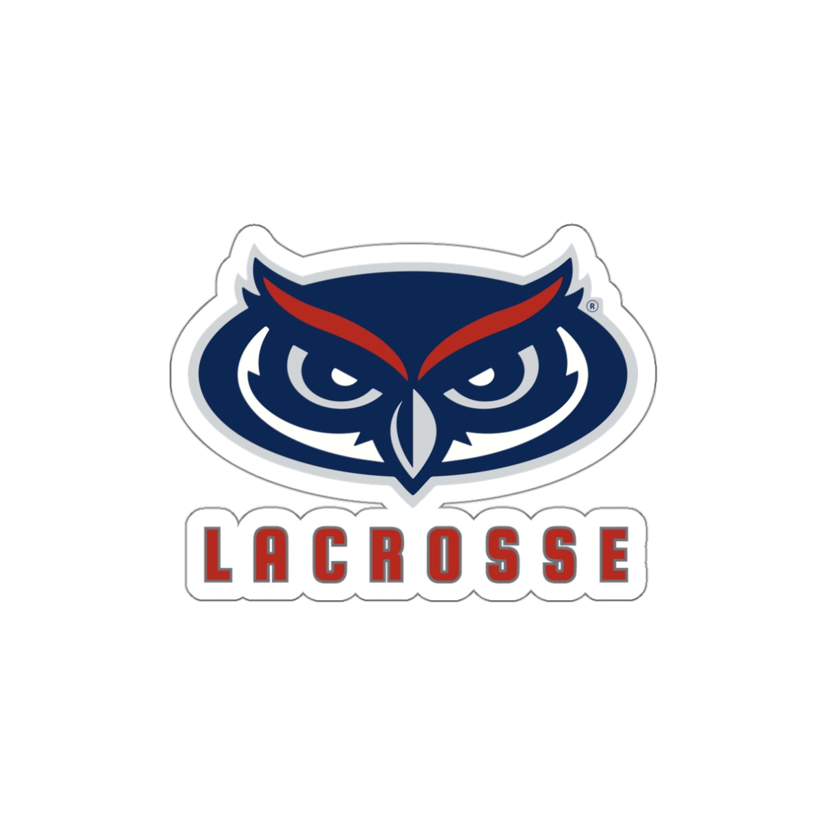 FAU Lacrosse Die-Cut Outdoor Sticker (3"x3")