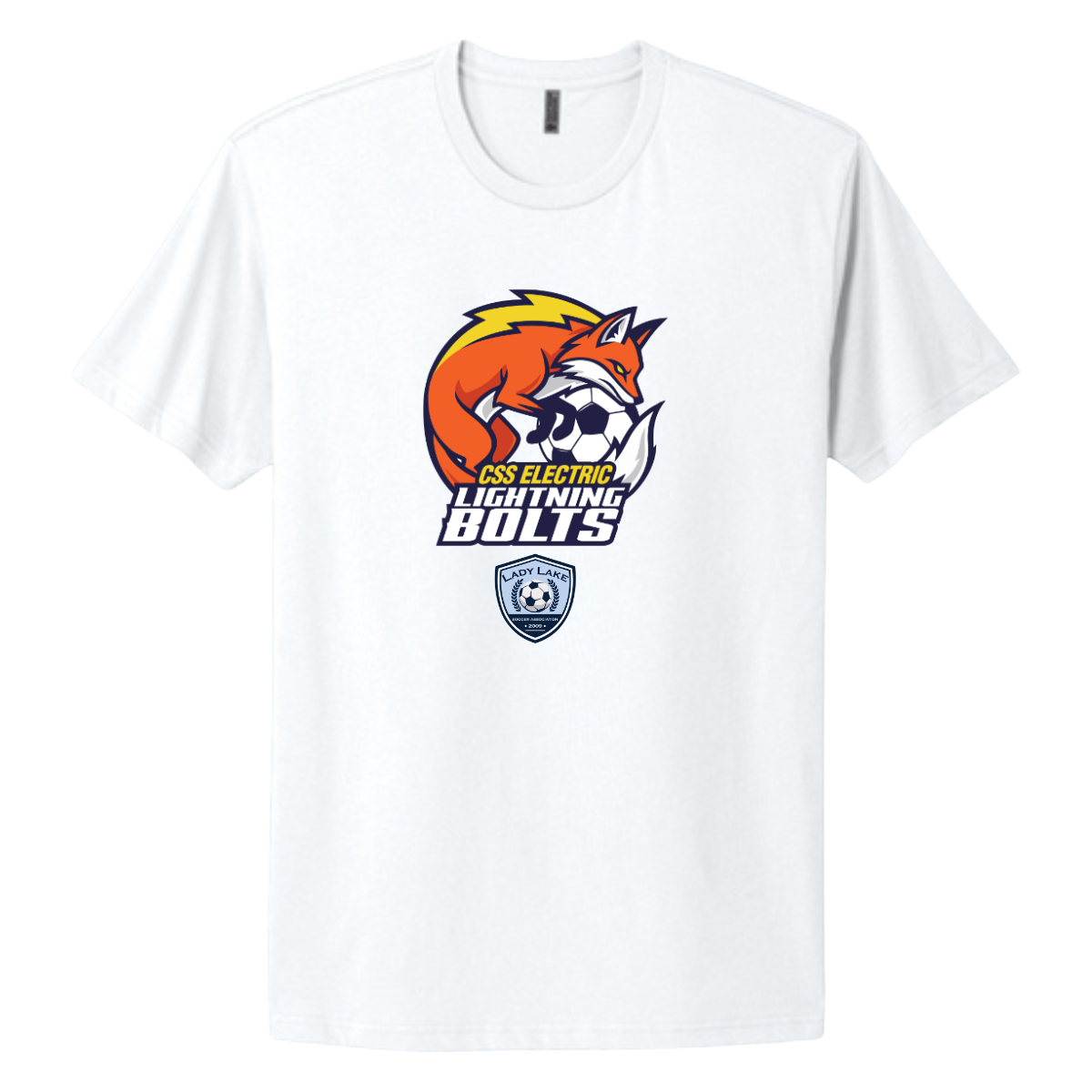 Adult Lightning Bolts Next Level Cotton T-Shirt