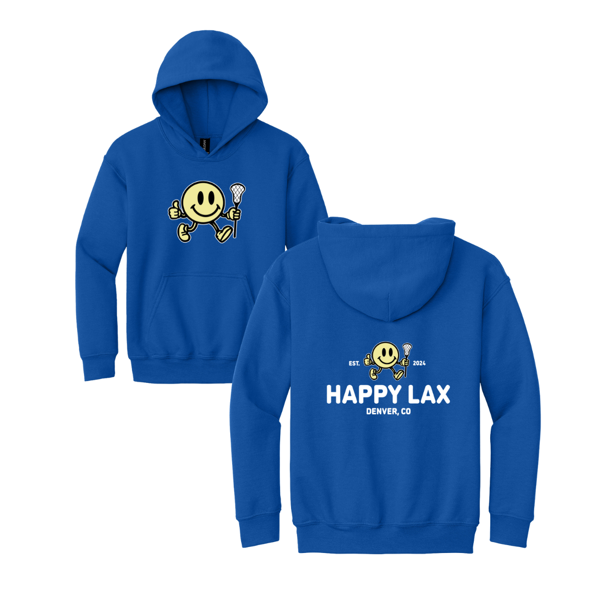 Youth Happy Lax Training Gildan Hoodie