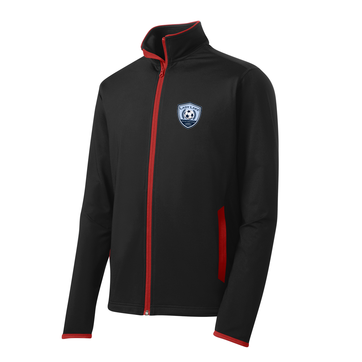 Adult Lady Lake Soccer Association Sport-Tek Sport-Wick Stretch Full-Zip Jacket
