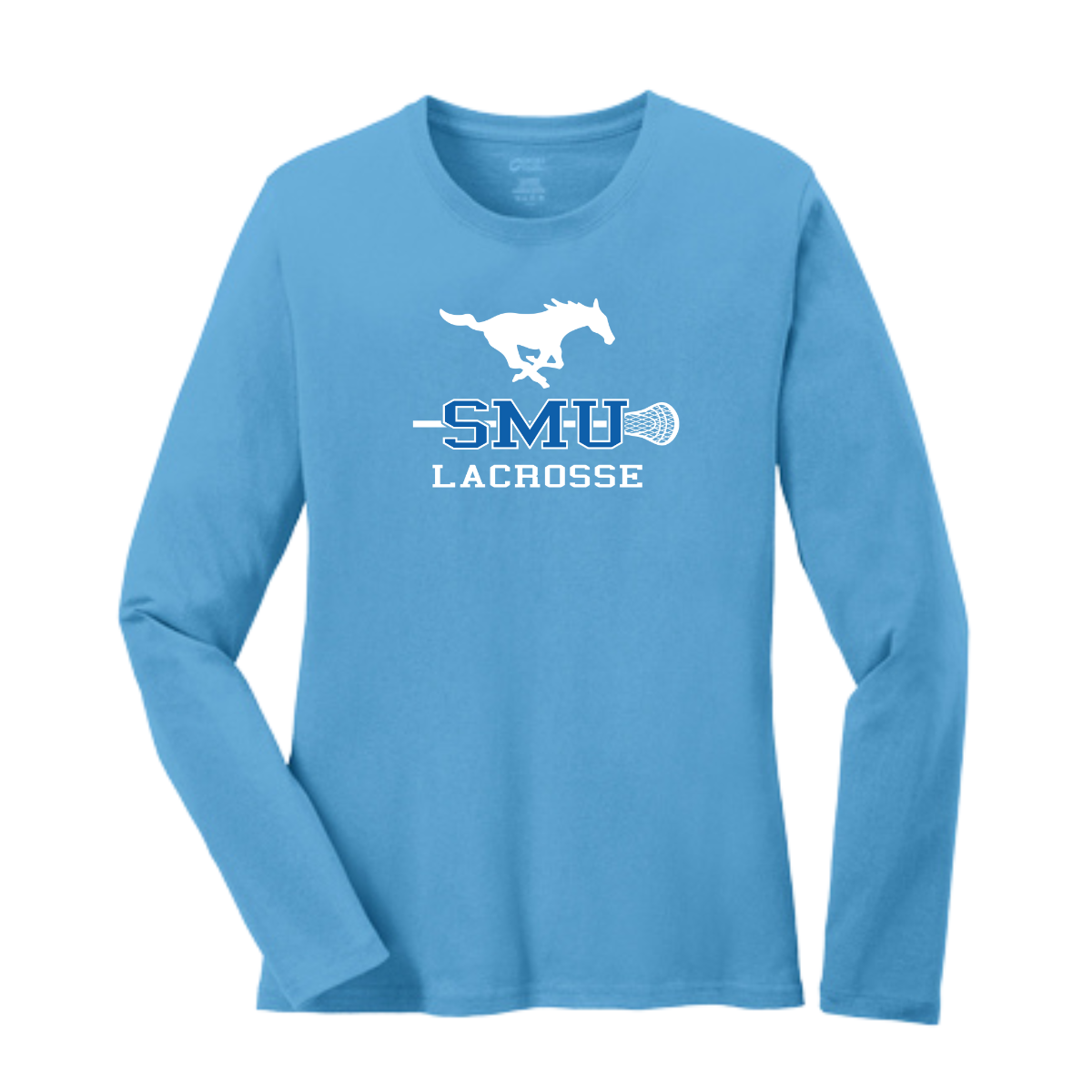Women's SMU Lacrosse Port & Co Cotton Long Sleeve