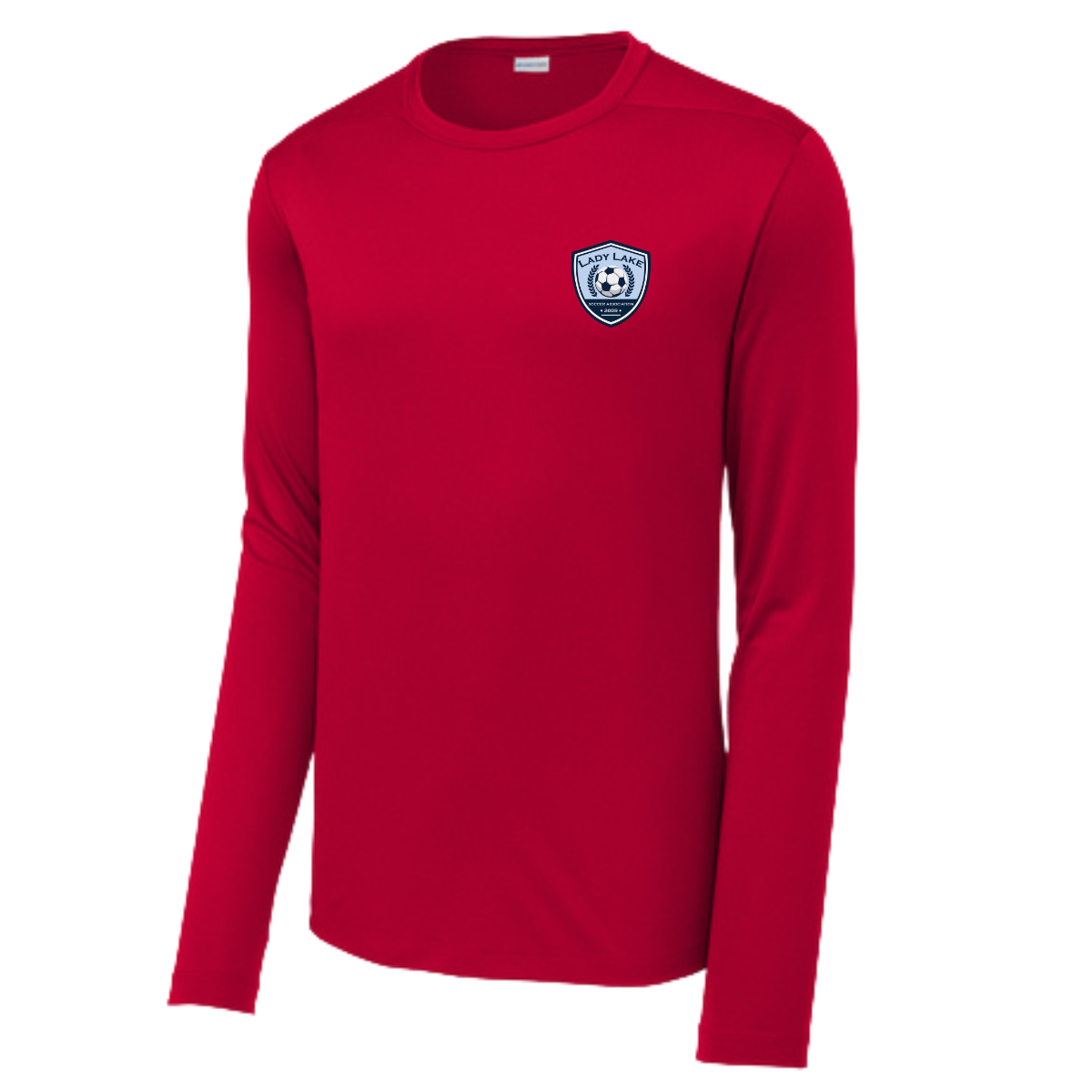 Adult Lady Lake Soccer Association Sport-Tek Posi UV Pro LS Tee