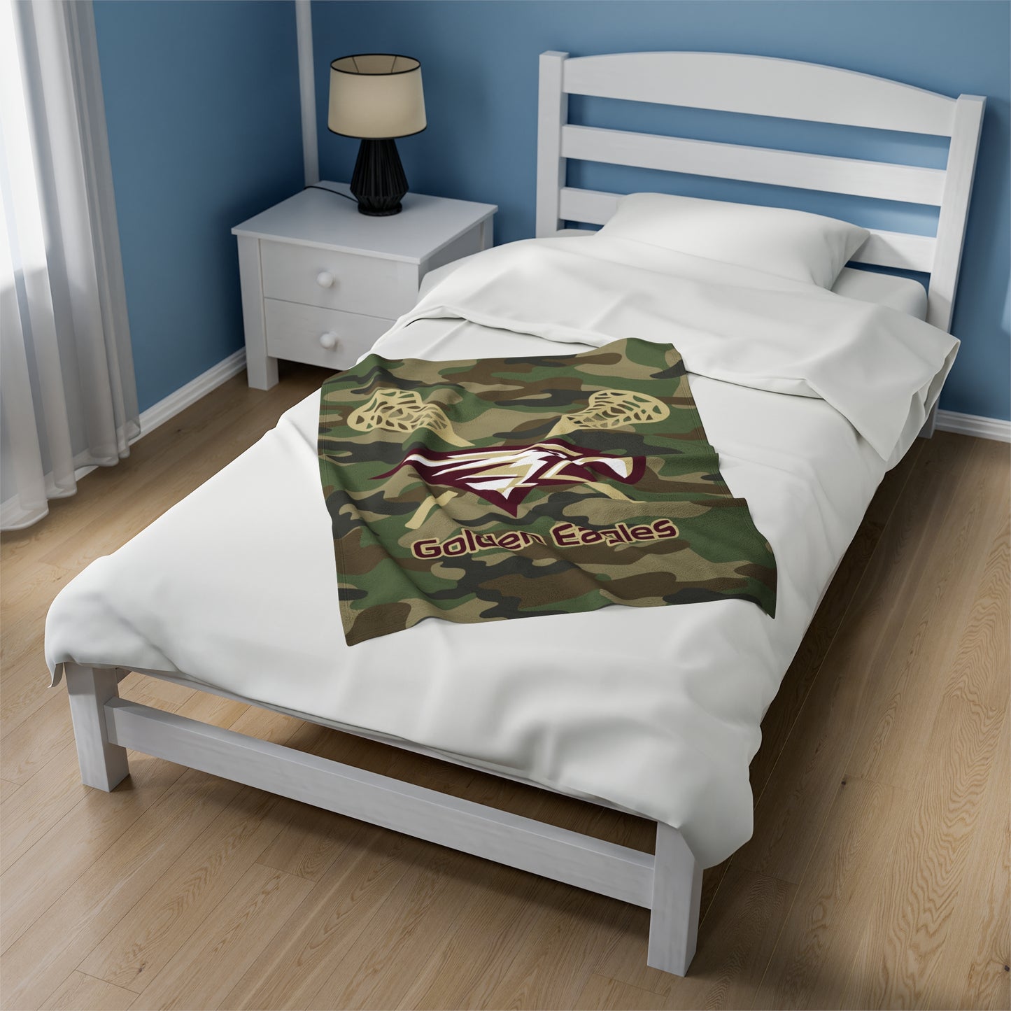 Maple Mountain Youth Lacrosse Velveteen Plush Blanket